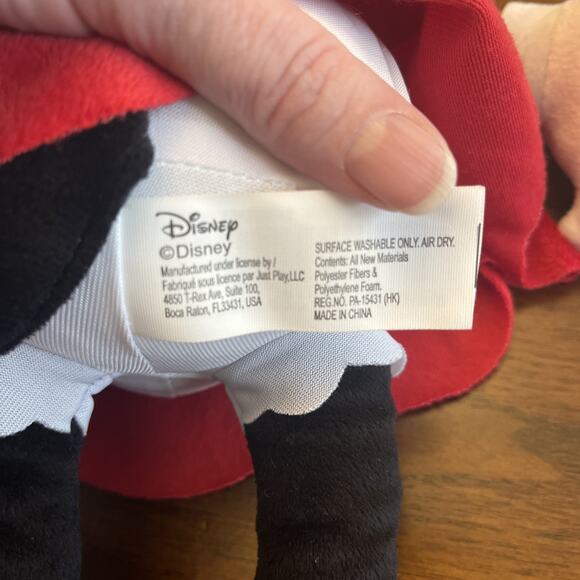 Disney Mickey Mouse And Minnie Mouse Pie Eyed Heart Detail 18” Plush Set Classic - Picture 9 of 10